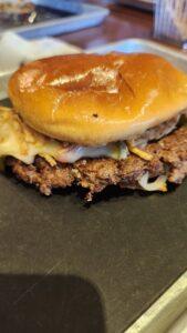 The burger my husband and I shared was delicious!