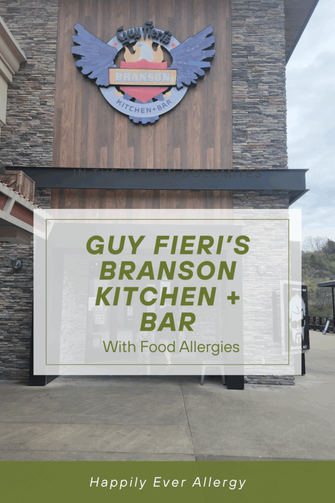 Dining at Guy Fieri's Branson Kitchen + Bar with food allergies. 